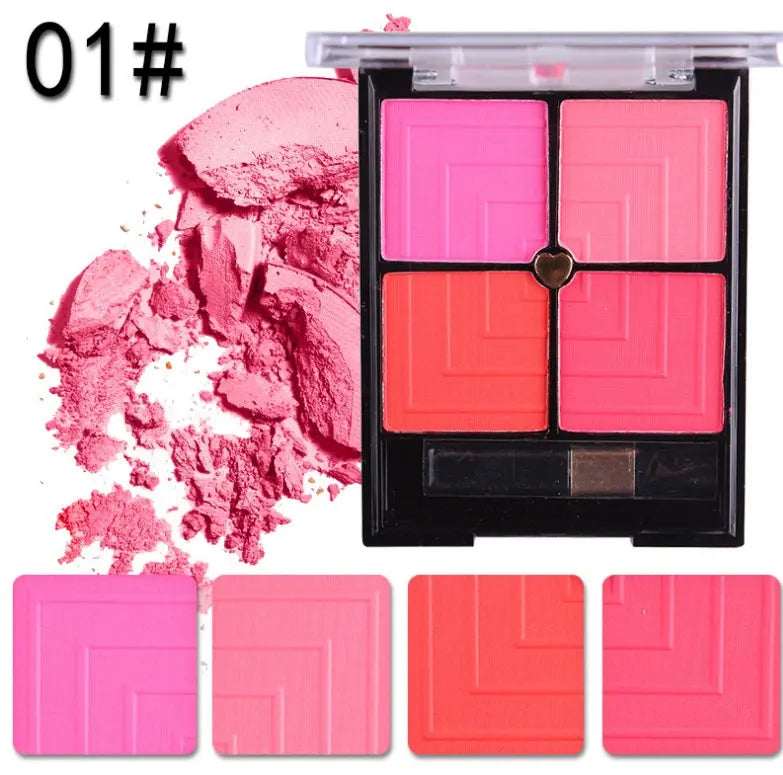 4-Color Soft Glow Blush Palette - quality product with professional design
