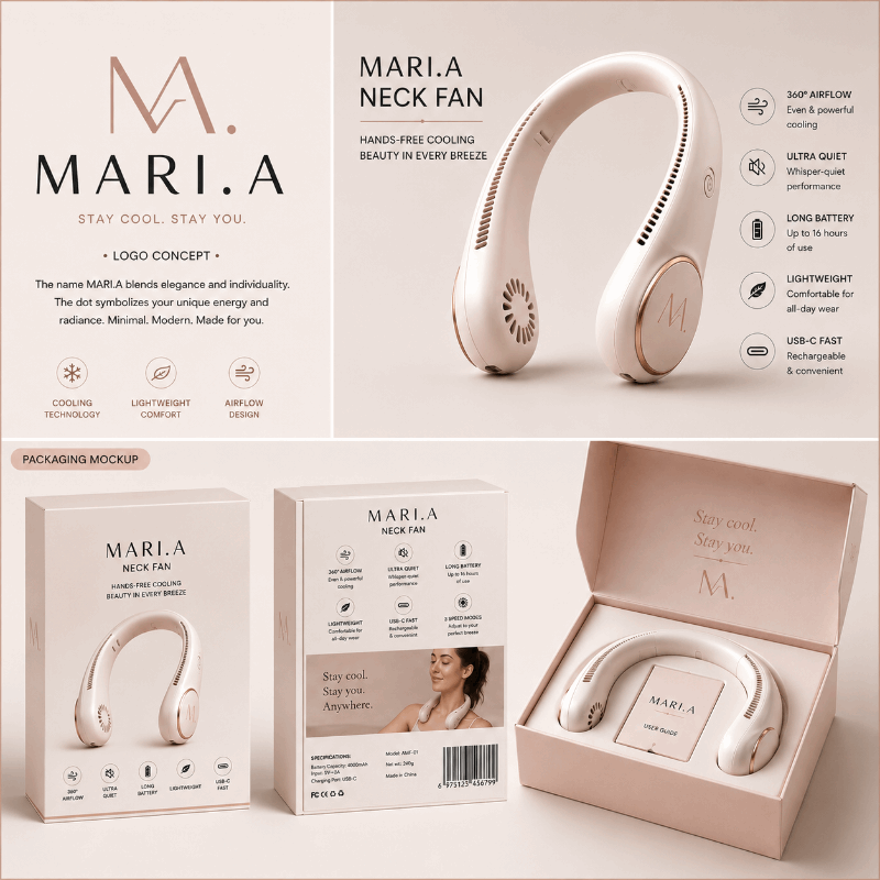 MARI.A Air - Cooling Neck Fan