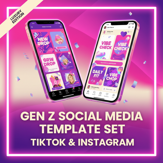 Gen Z Social Media Template Set